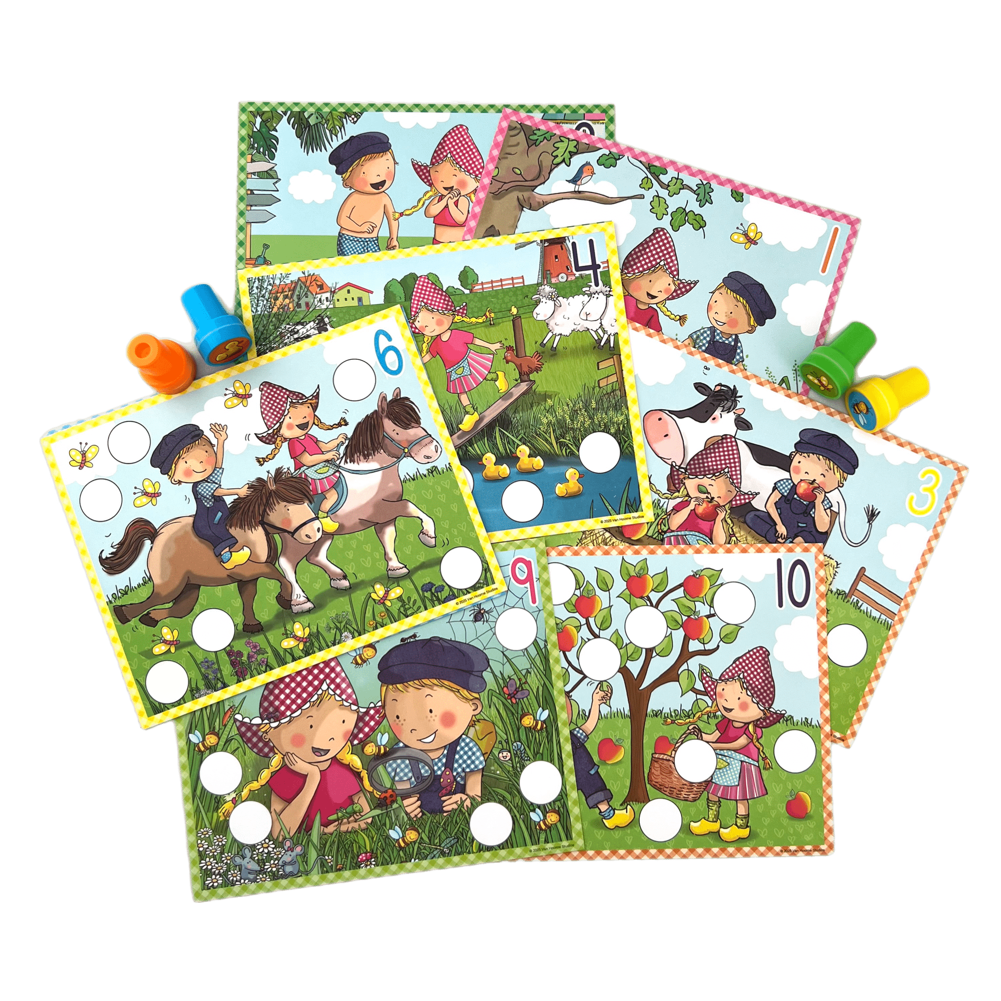 Fien & Teun - Educatieve stempelset - Van Hoorne Shop
