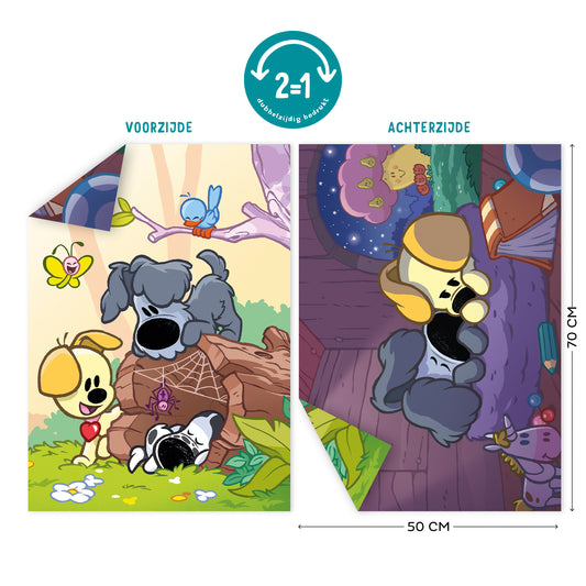 Woezel & Pip - Poster Slapen 50x70cm
