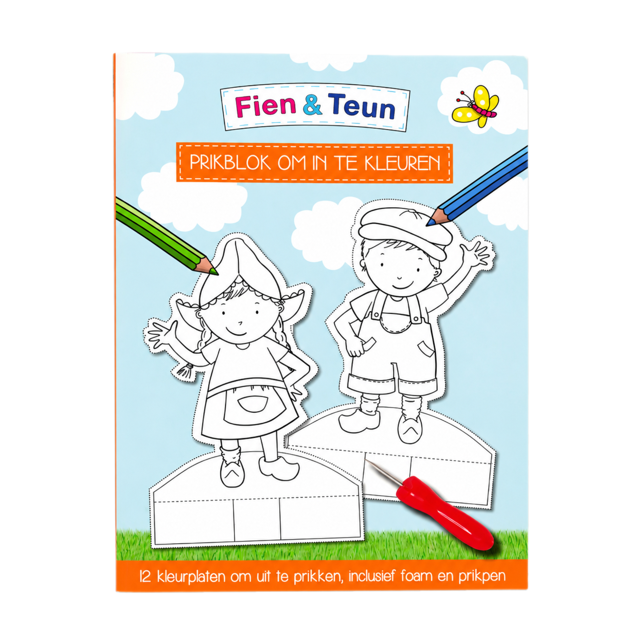Fien & Teun - Prikblok om in te kleuren