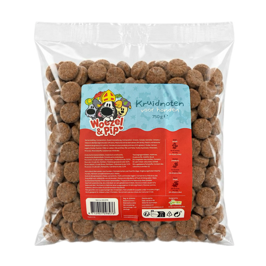 Woezel & Pip - kruidnoten voor hond zak 750gr
