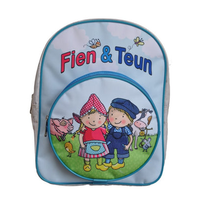 Fien & Teun - Backpack Wood grain - blue