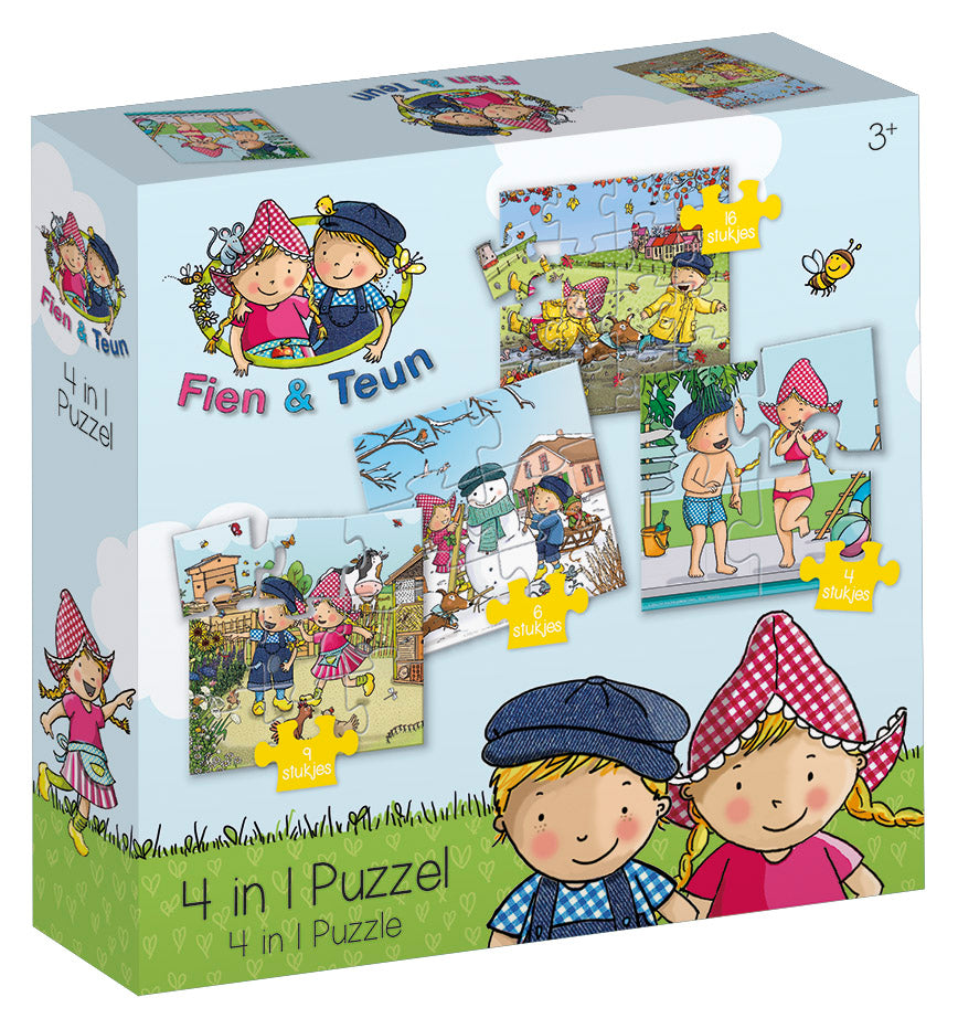 Fien & Teun – 4-in-1-Kinderpuzzle