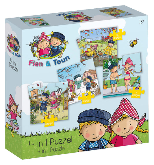 Fien & Teun - 4-in-1 children's puzzle