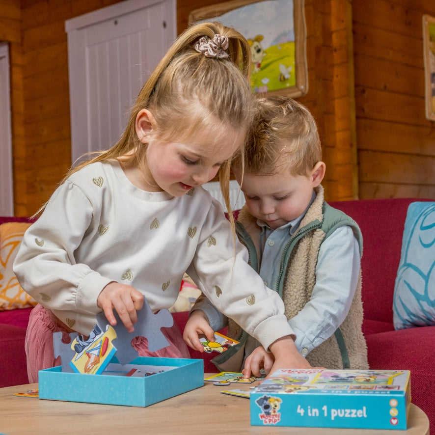 Kinderen maken Woezel & Pip - Puzzel in de Tovertuin