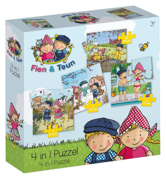 Fien & Teun - 4 - in - 1 kinderpuzzel - Van Hoorne Shop