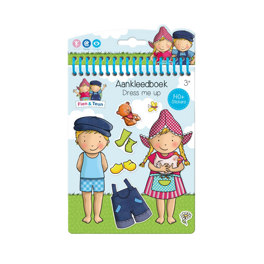 Fien & Teun - Aankleedboek met stickers - Van Hoorne Shop
