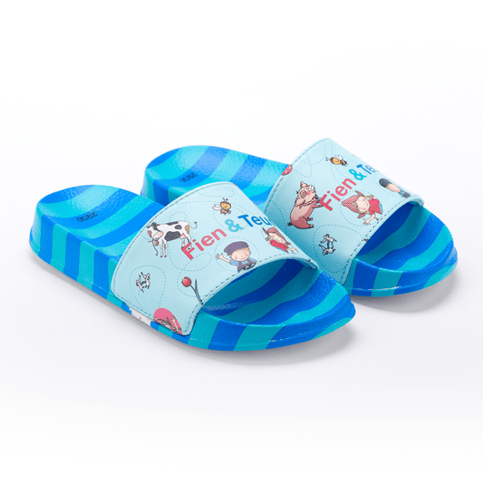 Fien & Teun - Badslippers - Blauw - Van Hoorne Shop