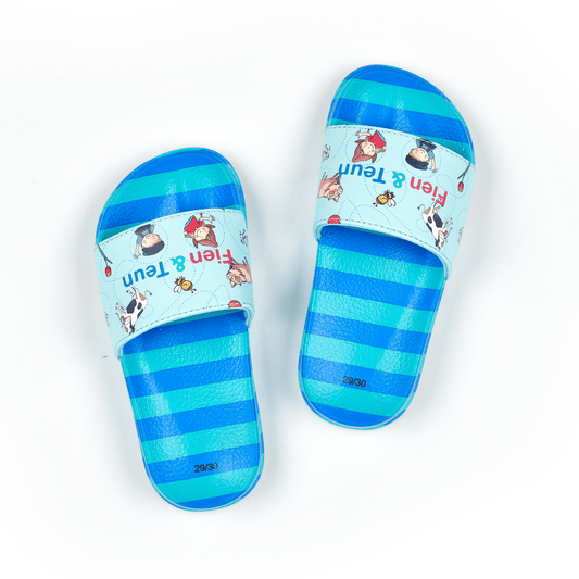 Fien & Teun - Badslippers - Blauw - Van Hoorne Shop