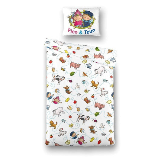 Fien & Teun - Bedtijdset dekbedovertrek + fleecekleed - Van Hoorne Shop