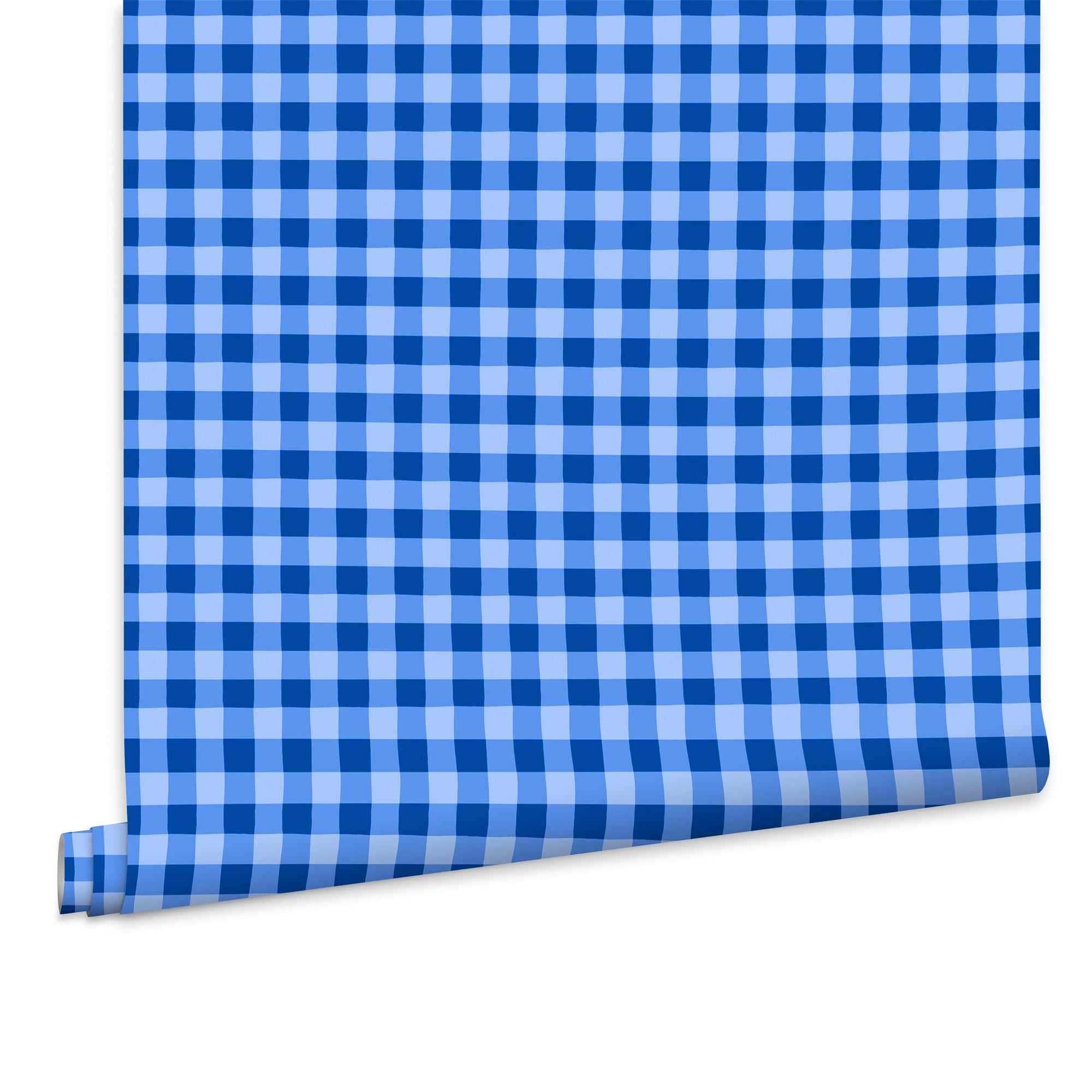 Fien & Teun - Behang Boerenruit blauw - Van Hoorne Shop