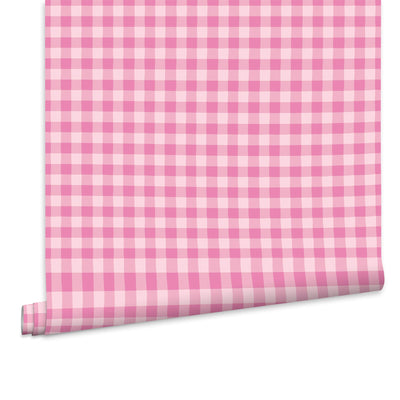 Fien & Teun - Behang Boerenruit roze - Van Hoorne Shop
