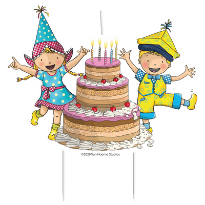 Fien & Teun - Kaarsje Fien & Teun (10,5cm) - Van Hoorne Shop