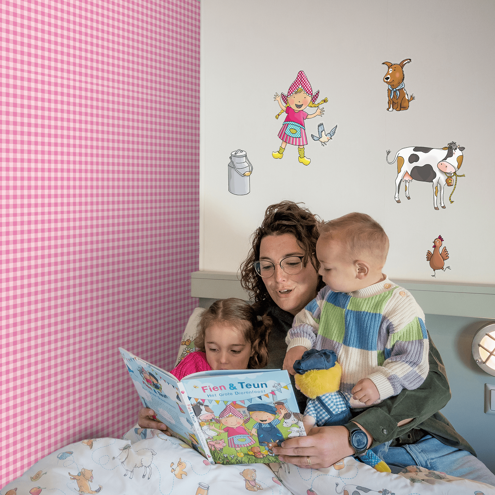 Fien & Teun - Muursticker A4 set - Van Hoorne Shop