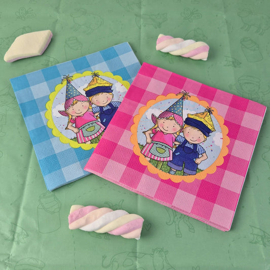 Fien & Teun - Servetten Fien & Teun (20st, 33cm) - Van Hoorne Shop