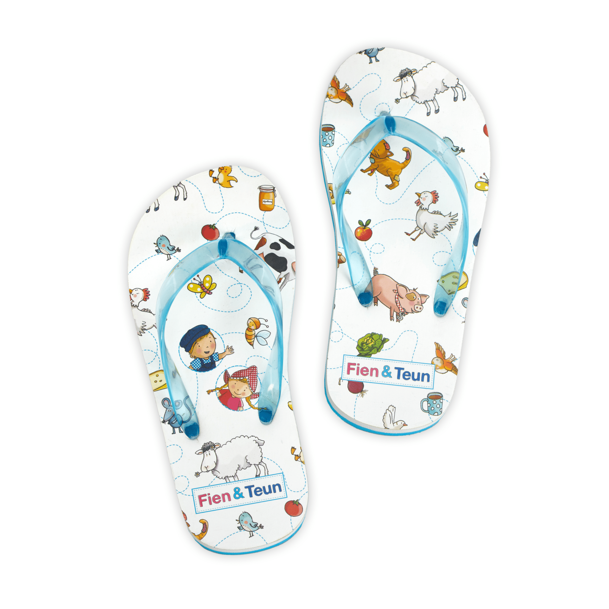 Fien & Teun - Slippers - Blauw - Van Hoorne Shop