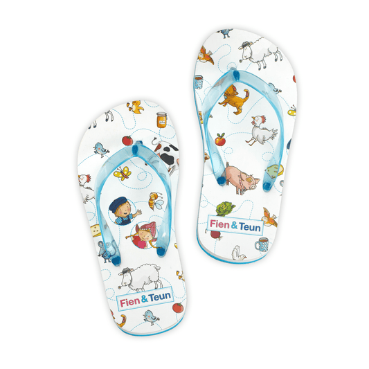 Fien & Teun - Slippers - Blauw - Van Hoorne Shop