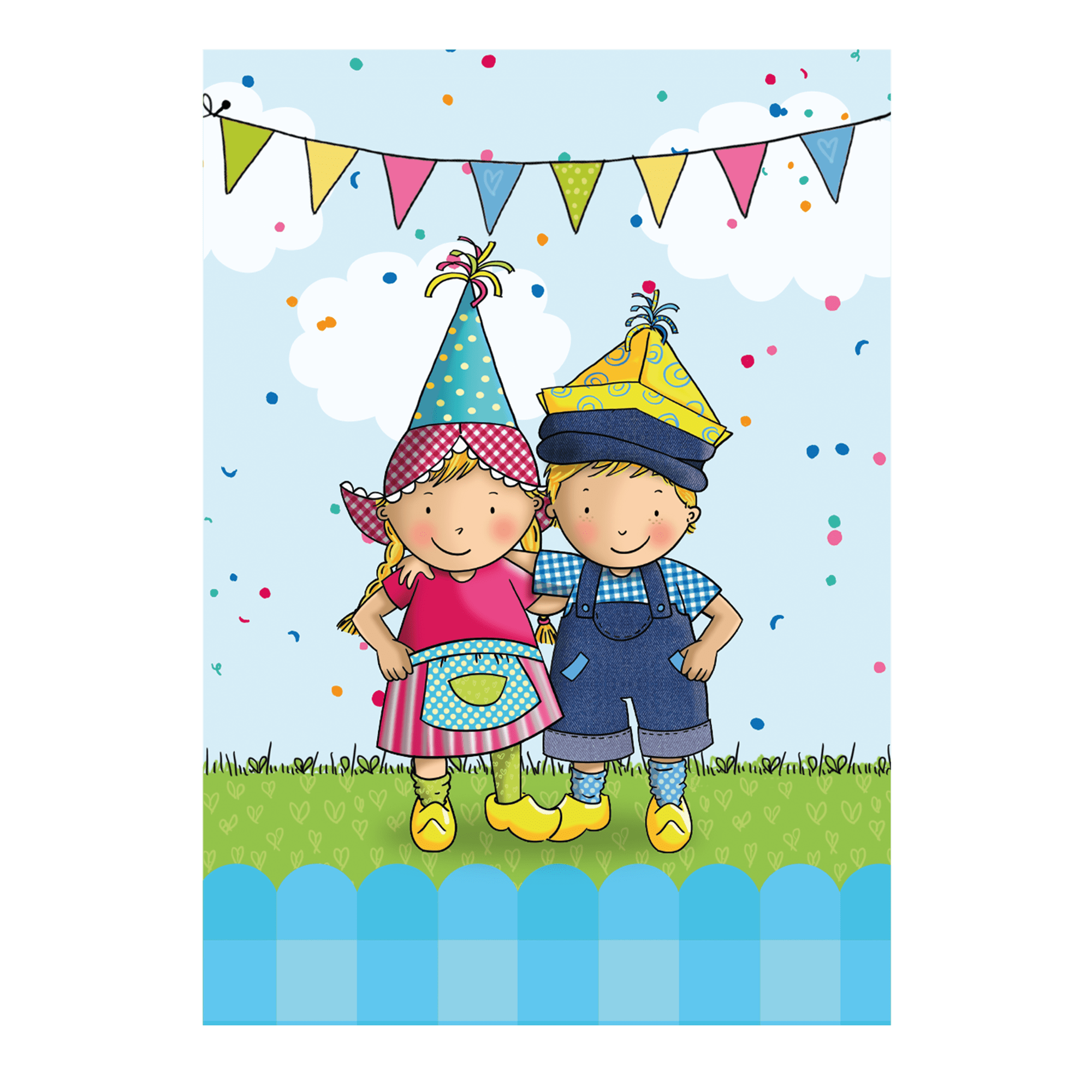 Fien & Teun - Uitdeelzakjes Fien & Teun met stickers (8st, 20x13cm) - Van Hoorne Shop