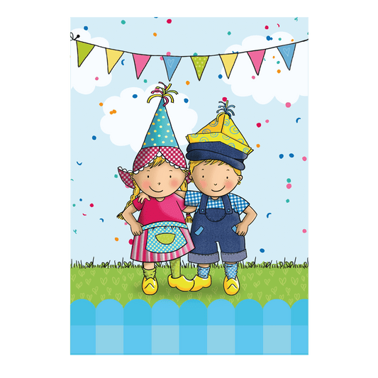 Fien & Teun - Uitdeelzakjes Fien & Teun met stickers (8st, 20x13cm) - Van Hoorne Shop