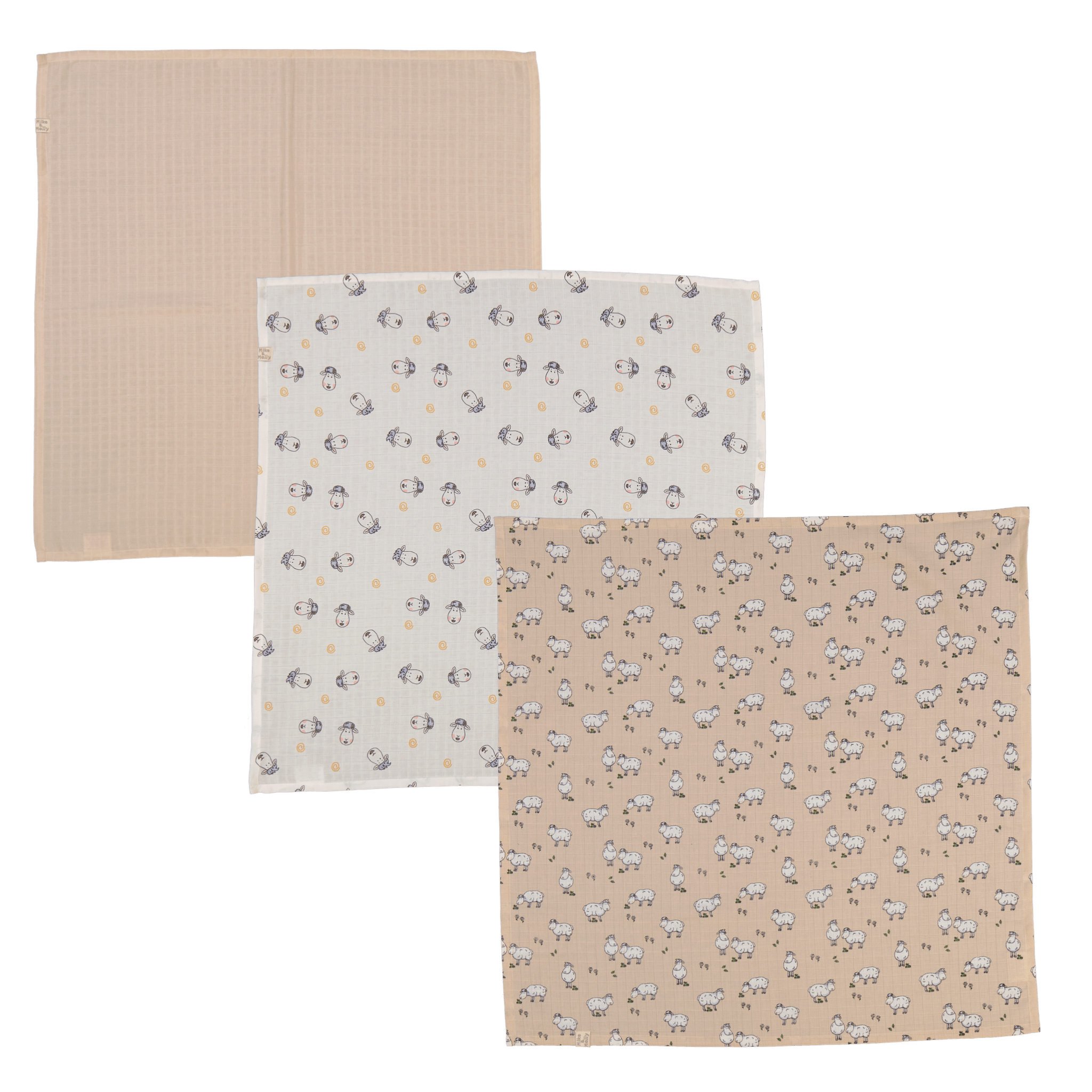Mike & Molly - Hydrofiele doeken set van 3 - Van Hoorne Shop