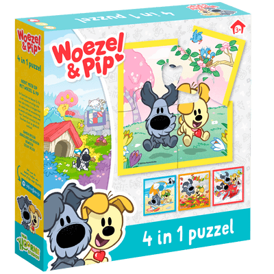 Woezel & Pip - 4 in 1 Puzzel - Van Hoorne Shop