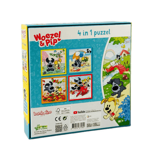 Woezel & Pip - 4 in 1 Puzzel - Van Hoorne Shop
