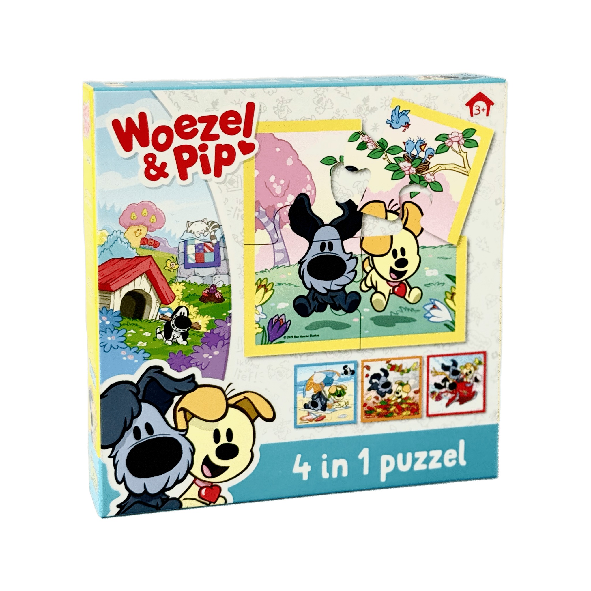 Woezel & Pip - 4 in 1 Puzzel - Van Hoorne Shop