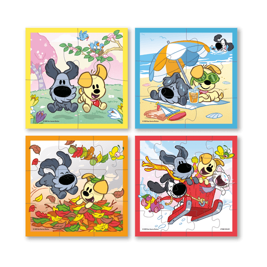 Woezel & Pip - 4 in 1 Puzzel - Van Hoorne Shop