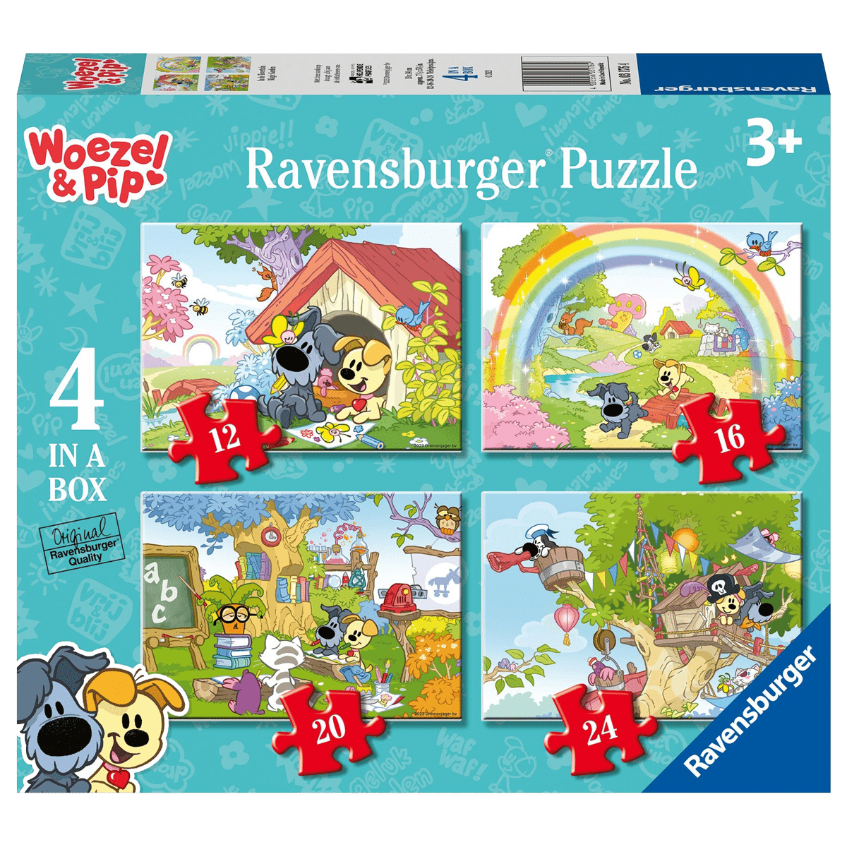 Woezel & Pip - 4 - in - 1 puzzel - Van Hoorne Shop