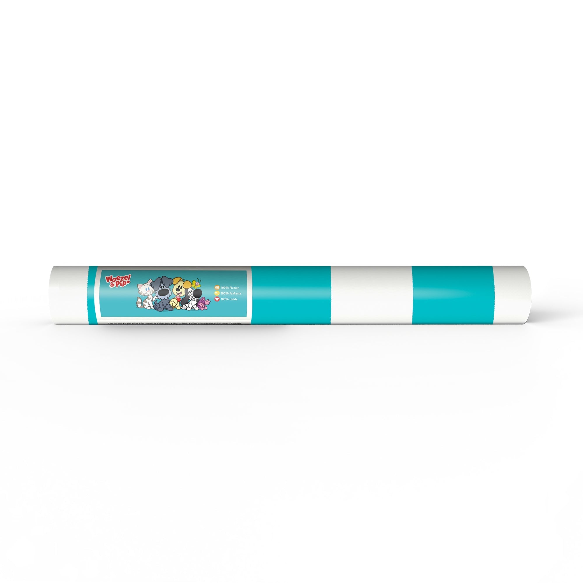 Woezel & Pip - Behang Toversliert blauw/wit - Van Hoorne Shop