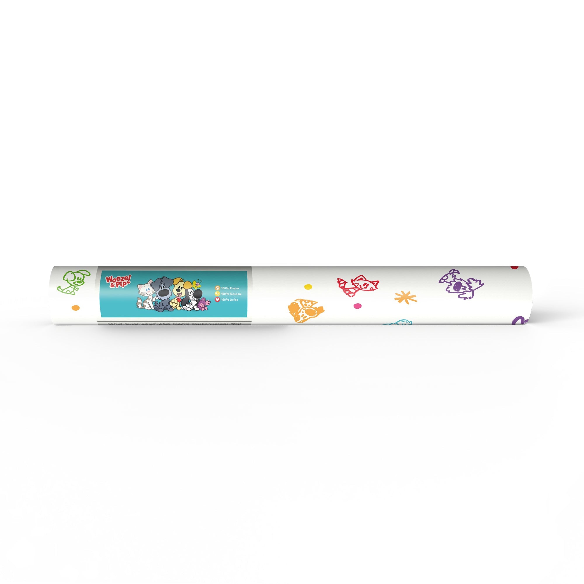 Woezel & Pip - Behang Wonderprent multi - Van Hoorne Shop