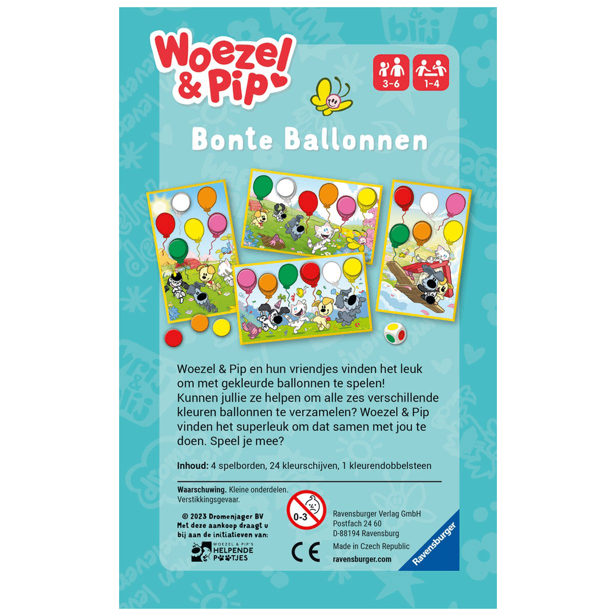 Woezel & Pip - Bonte Ballonnen - Van Hoorne Shop