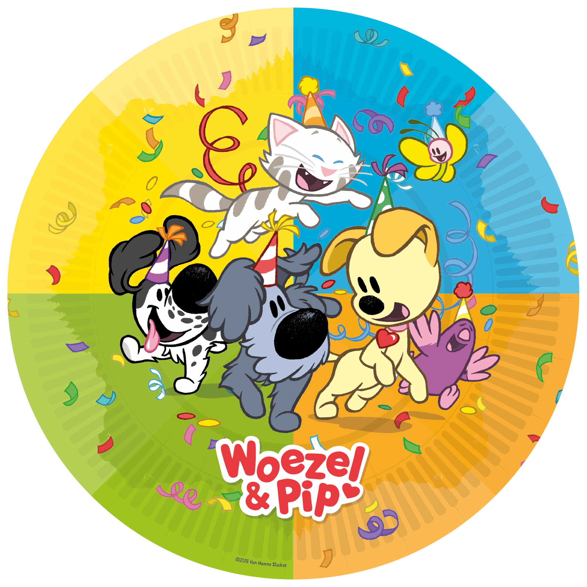 Woezel & Pip - Borden Woezel & Pip (8st, Ø23cm) - Van Hoorne Shop