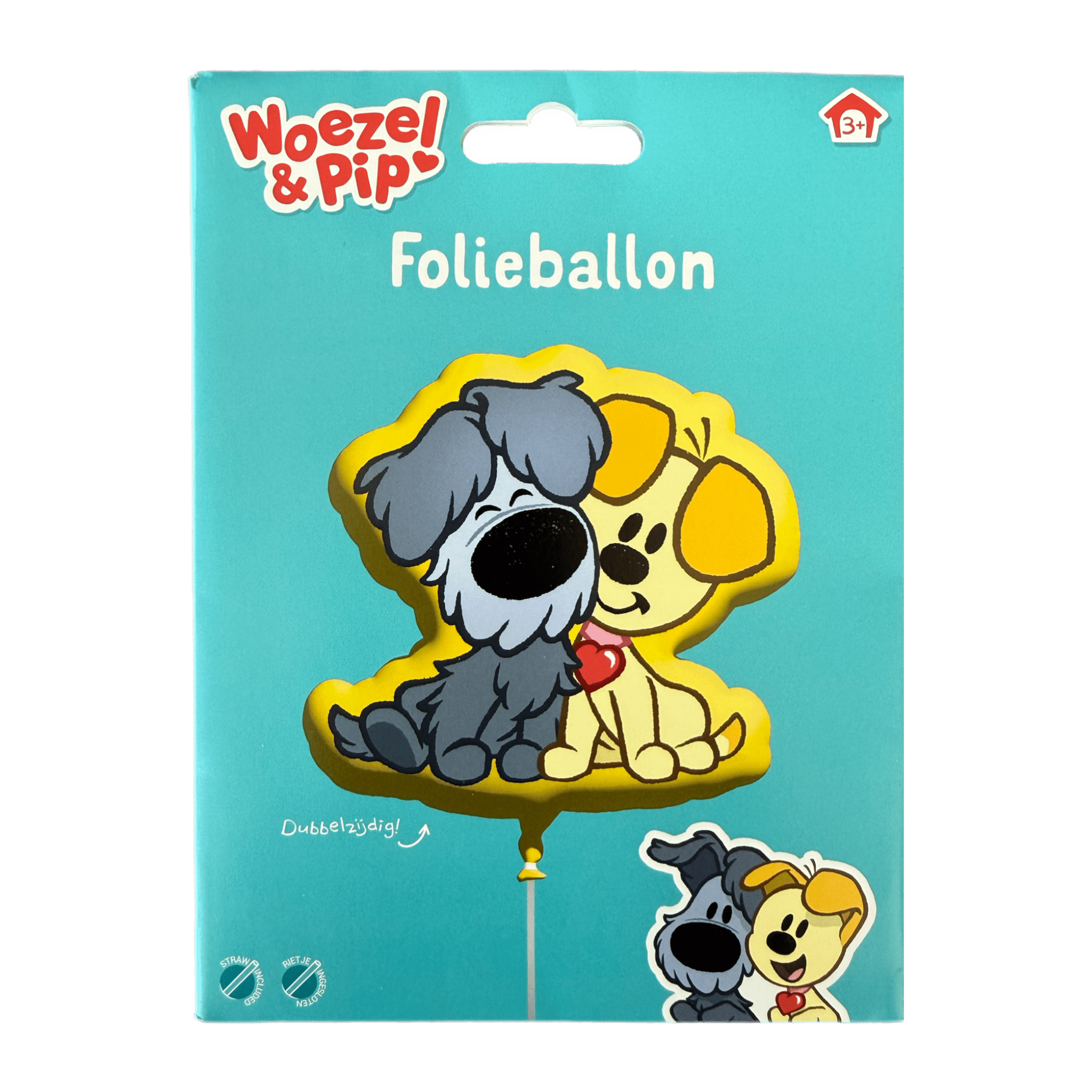 Woezel & Pip - Folieballon Woezel & Pip Shape (60cm) - Van Hoorne Shop