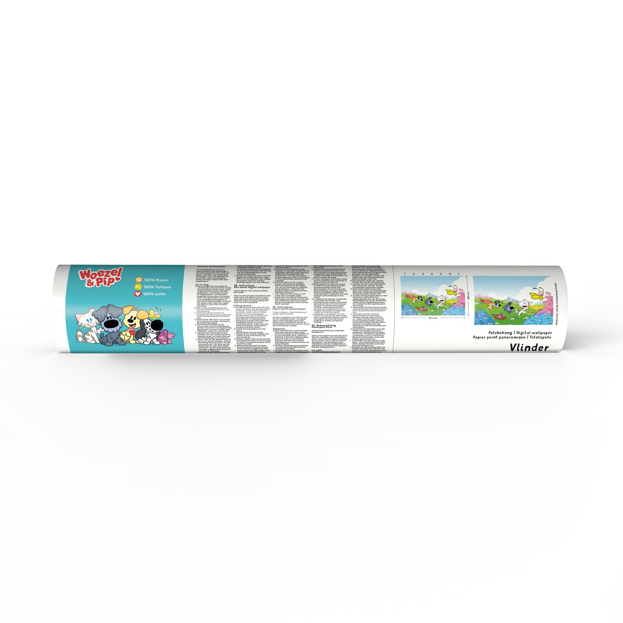Woezel & Pip - Fotobehang Vlinder - Van Hoorne Shop