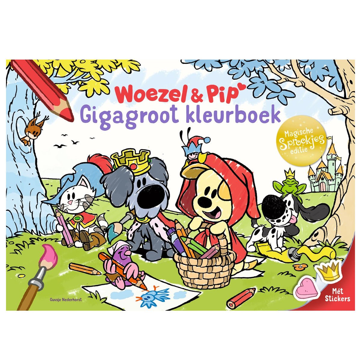 Woezel & Pip - Gigagroot kleurboek Sprookjes - Van Hoorne Shop