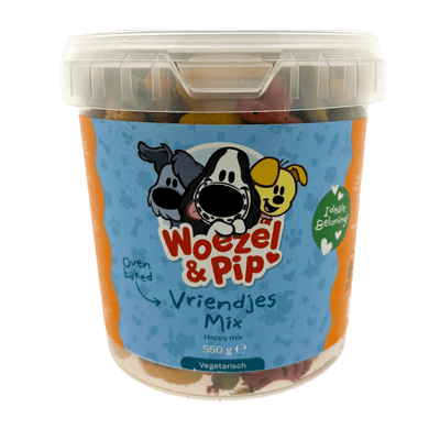 Woezel & Pip - Hond - Vriendjes Mix Koekjes in pot 550 gram - Van Hoorne Shop