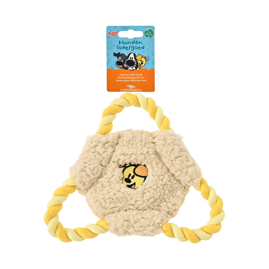 Woezel & Pip - Hondenspeelgoed - frisbee touw Pip met piep 20cm - Van Hoorne Shop