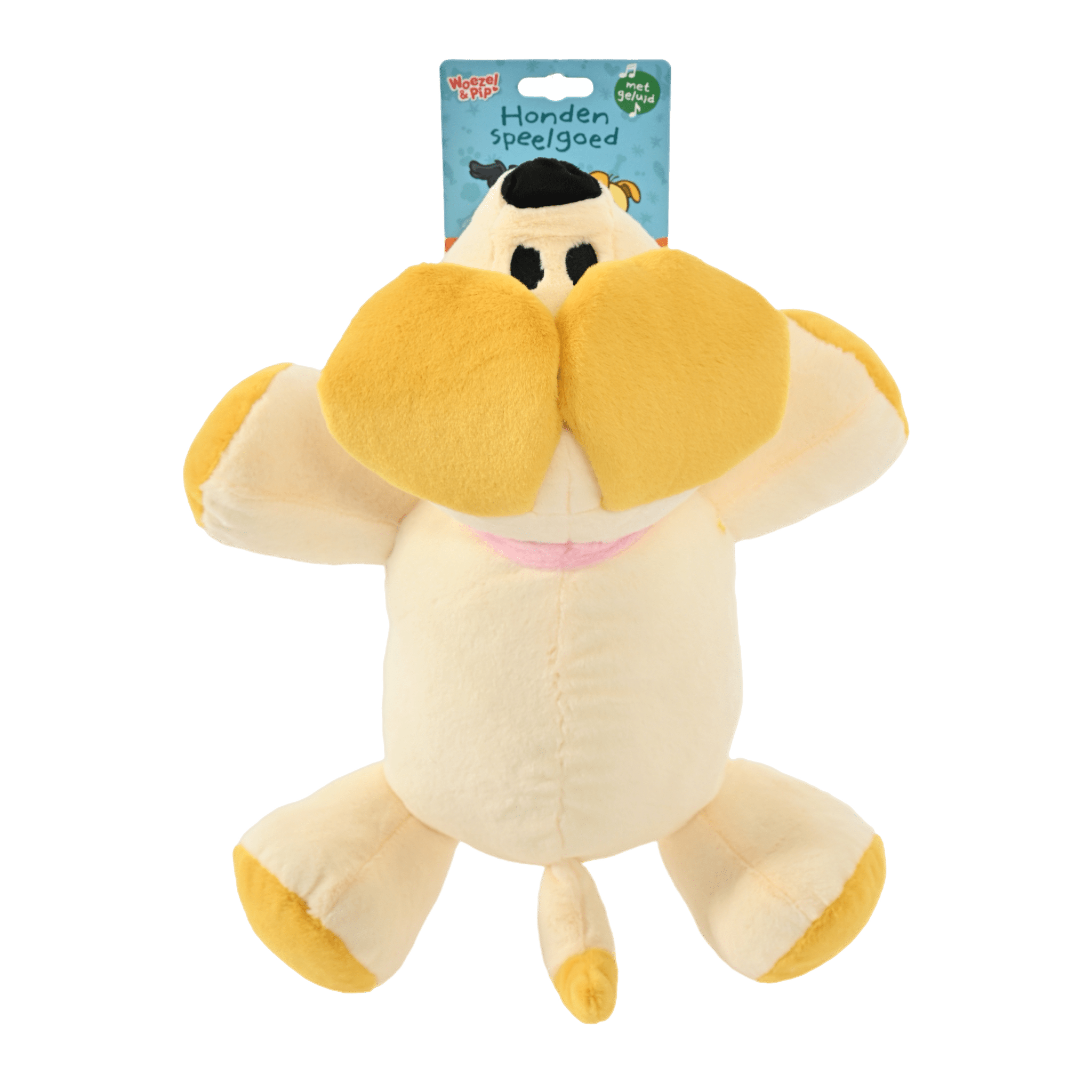 Woezel & Pip - Hondenspeelgoed - Pip pluche liggend met piep - 40cm - Van Hoorne Shop