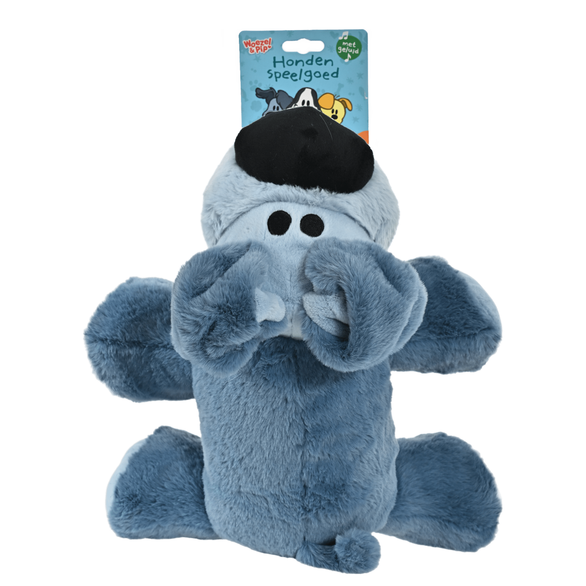 Woezel & Pip - Hondenspeelgoed - Woezel pluche liggend met piep - 40cm - Van Hoorne Shop