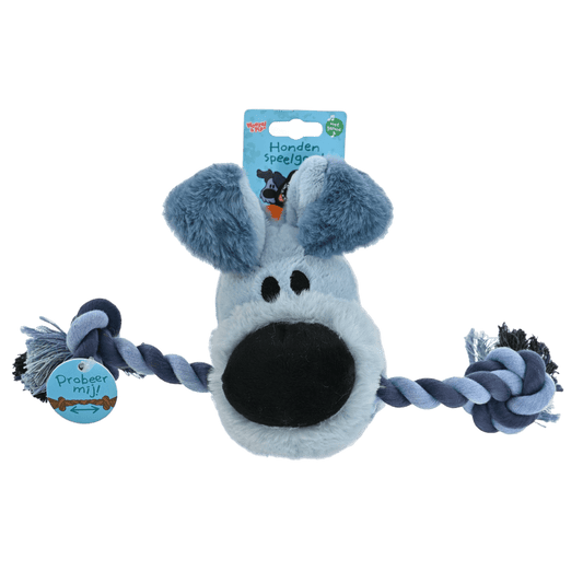Woezel & Pip - Hondenspeelgoed - Woezel pluche met flosstouw en piep 35cm - Van Hoorne Shop