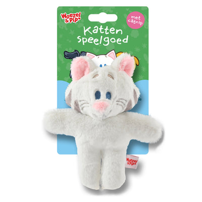 Woezel & Pip - Kattenspeelgoed - Buurpoes pluche met catnip 14CM - Van Hoorne Shop