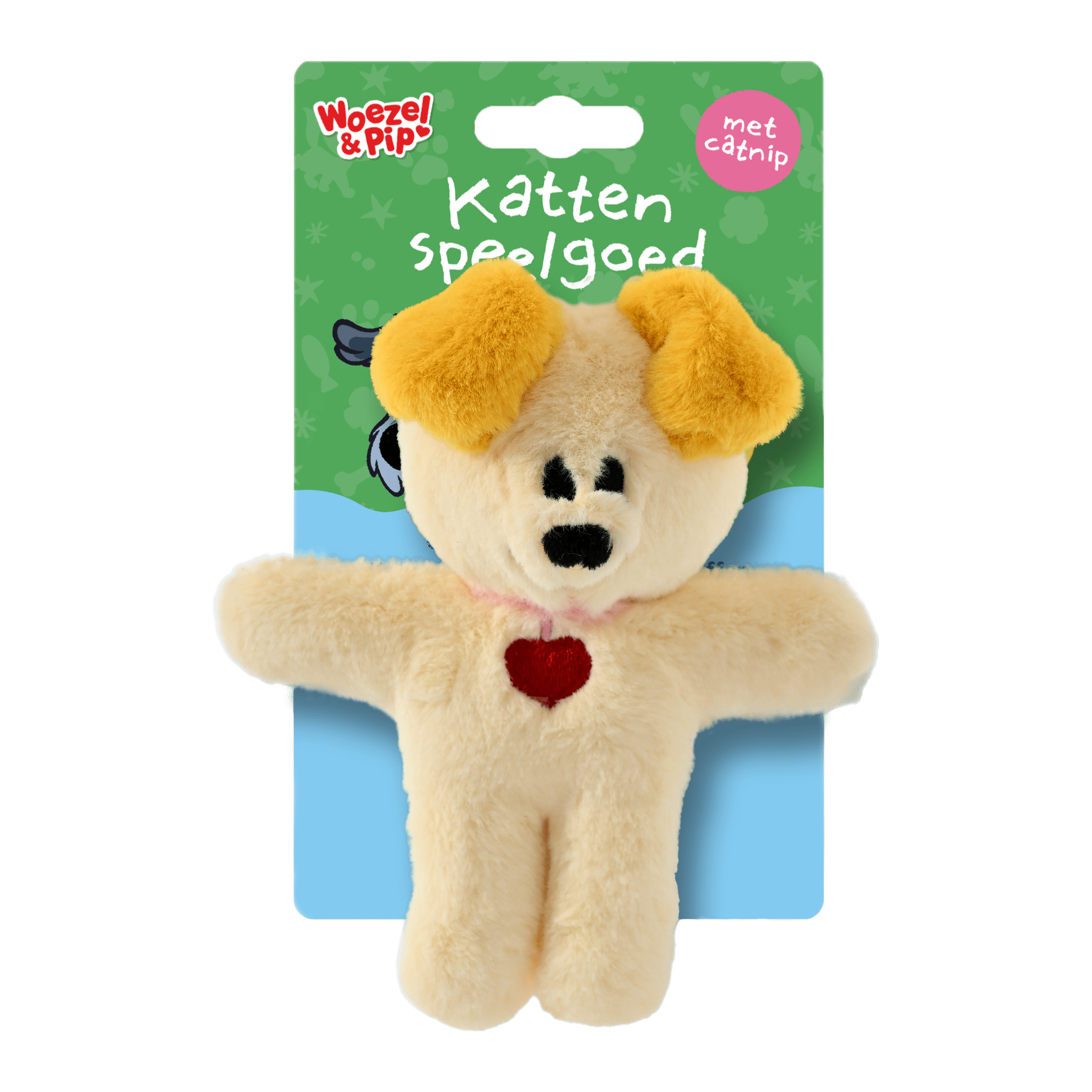 Woezel & Pip - Kattenspeelgoed - Pip pluche met catnip 14CM - Van Hoorne Shop