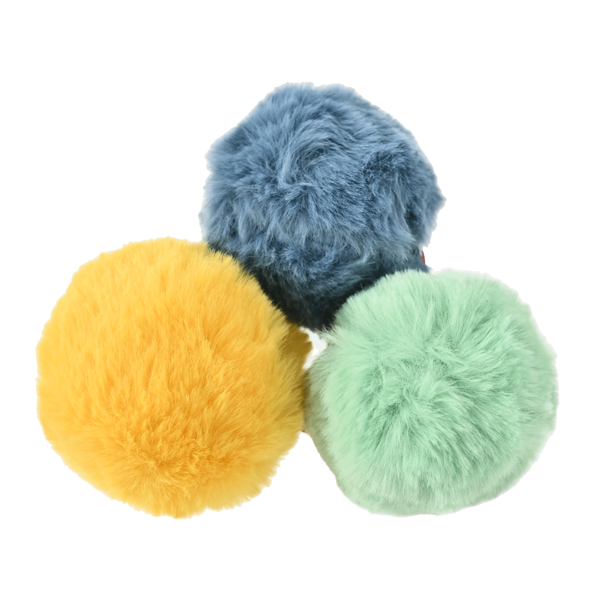 Woezel & Pip - Kattenspeelgoed - Speelballen pluche met catnip en bel 3 stuks a 5CM - Van Hoorne Shop