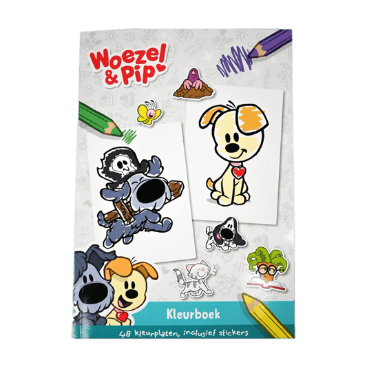 Woezel & Pip - Kleurboek met stickers - Van Hoorne Shop