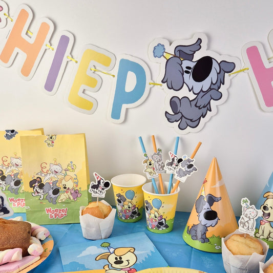 Woezel & Pip - Letterslinger 'Hiep hiep Hoera' Woezel & Pip (265cm) - Van Hoorne Shop