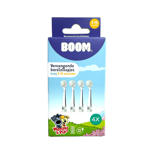 Woezel & Pip - Opzetborstels Baby 4 - pack - Van Hoorne Shop