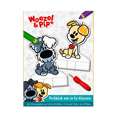 Woezel & Pip - Prikblok om in te kleuren - Van Hoorne Shop