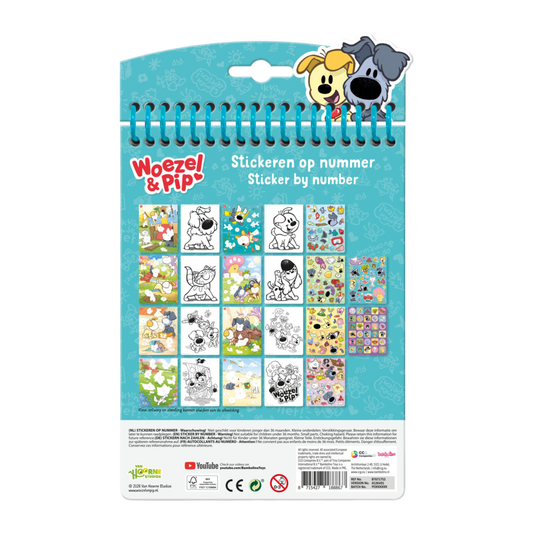Woezel & Pip - Sticker op nummer - Van Hoorne Shop