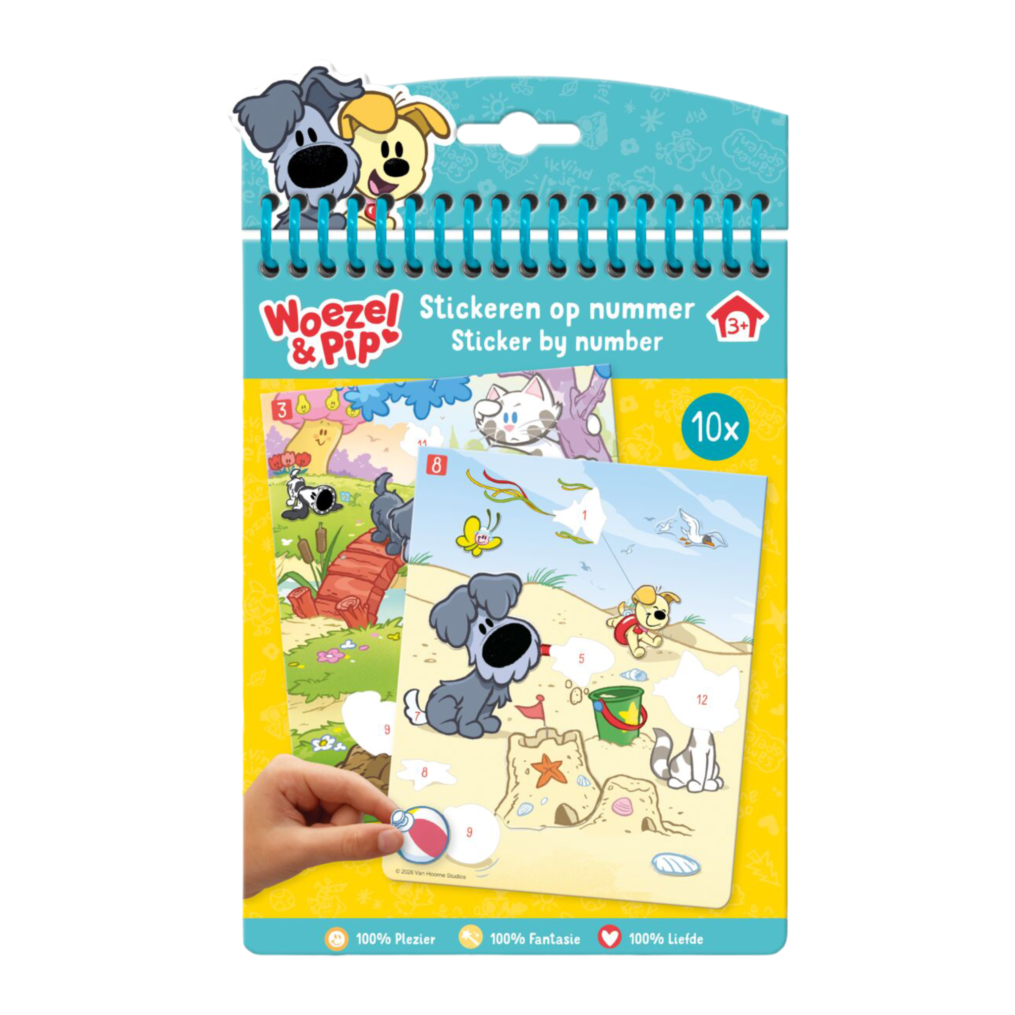 Woezel & Pip - Sticker op nummer - Van Hoorne Shop