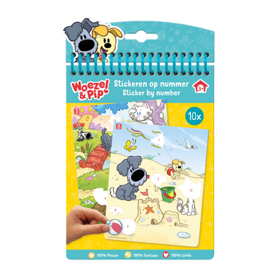 Woezel & Pip - Sticker op nummer - Van Hoorne Shop